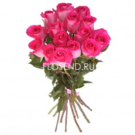 Букет «15 розовых роз»