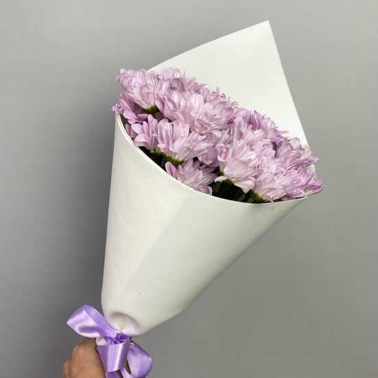 Букет «3 розовые хризантемы» - фото 2