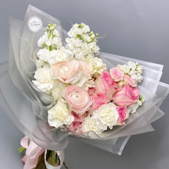 Гортензия с бело розовыми цветами, фото 2